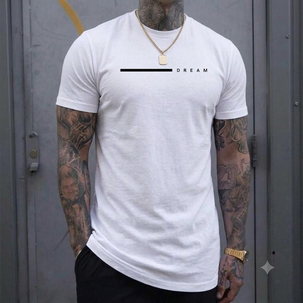 Camiseta Masculina Estampada Dream Camisa 100% Algodão Moda