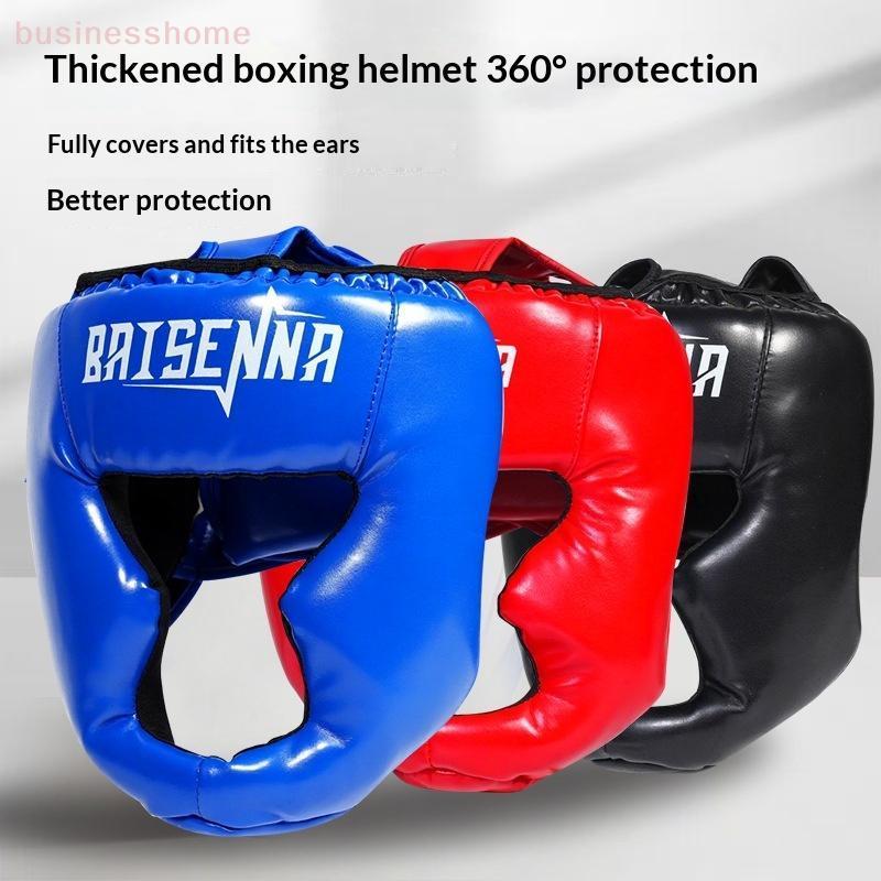 < busines > Crianças Adultos Karate Boxe Capacete De Couro Cabeça Guarda Taekwondo Ajuste Ajustável Segurança Para Compe