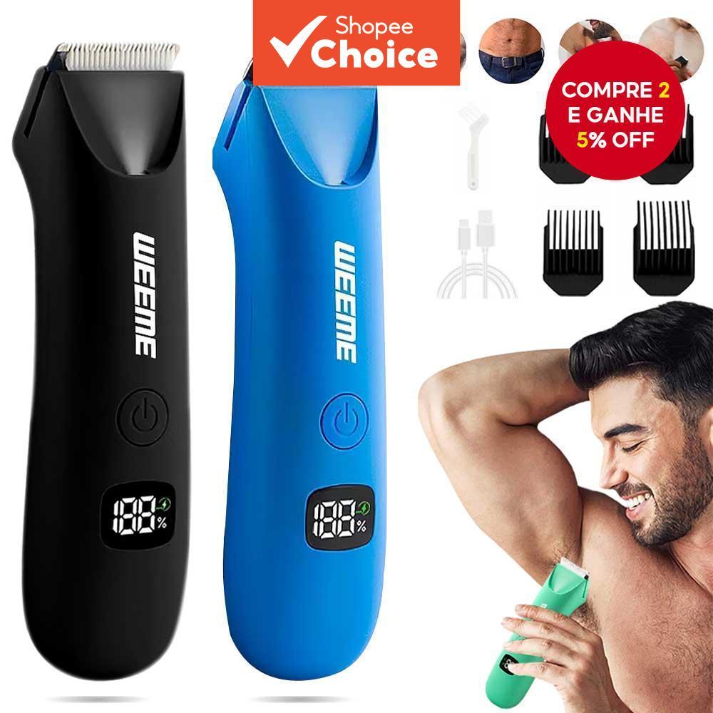 Aparador Masculino De Corpo Inteiro E Cabelo Íntimo-Luz LED , USB-C , Para Virilha , Peito , Costas , Mais Vendido De Ma