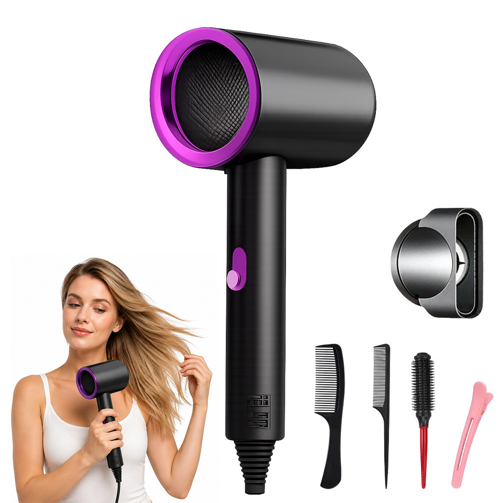 Secador de Cabelo Profissional 3500W Iônico 110V com 5 Acessórios Ar Quente e Frio Secagem Rápida