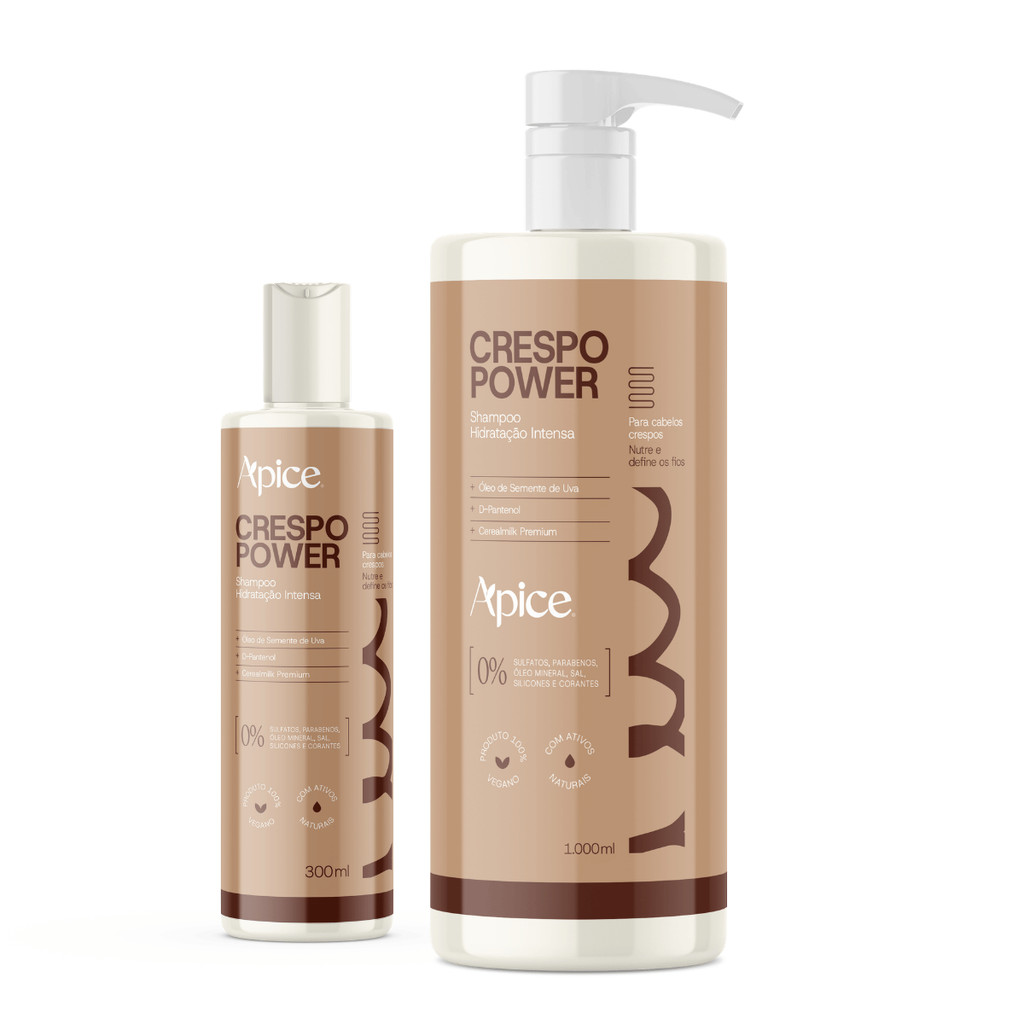 Condicionar ou Shampoo Apice Crespo Power 300ml e 1000ml