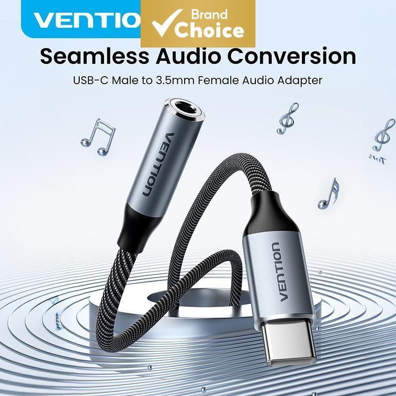 Vention Cabo De Áudio Tipo C Para 3.5 Mm Com Adaptador De Entrada Fone De Ouvido DAC Hi-Fi Telefone
