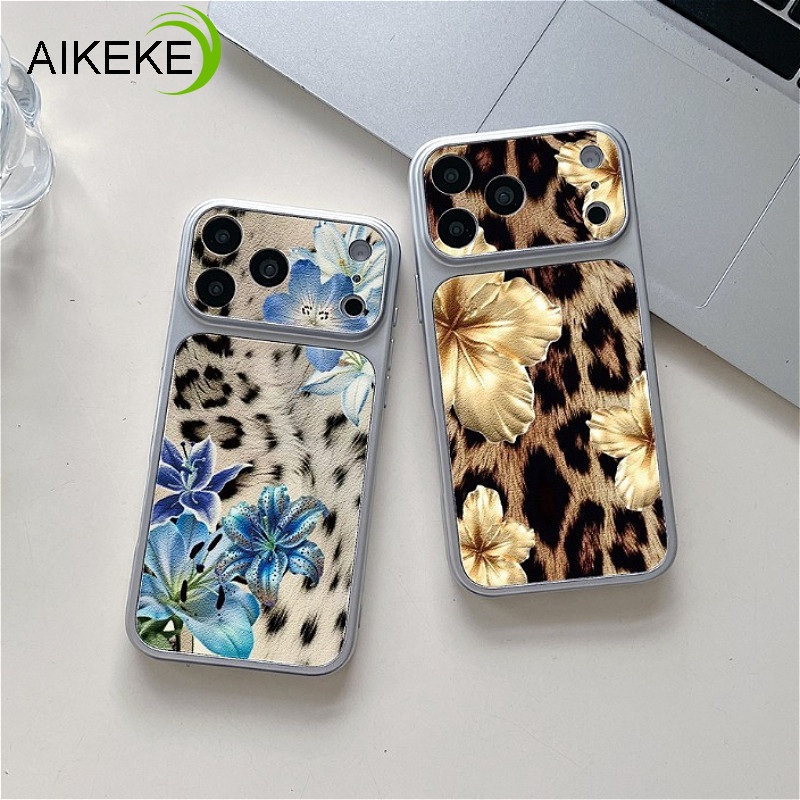 Capa De Telefone Luxuosa Com Estampa De Leopardo E Flor Para Samsung Galaxy A07 A06 M06 F06 A05S M05 A04S A04E M04 F04 A