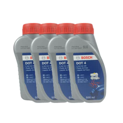 Kit 4 Fluido de freio Dot 4 Bosch Original 500ml