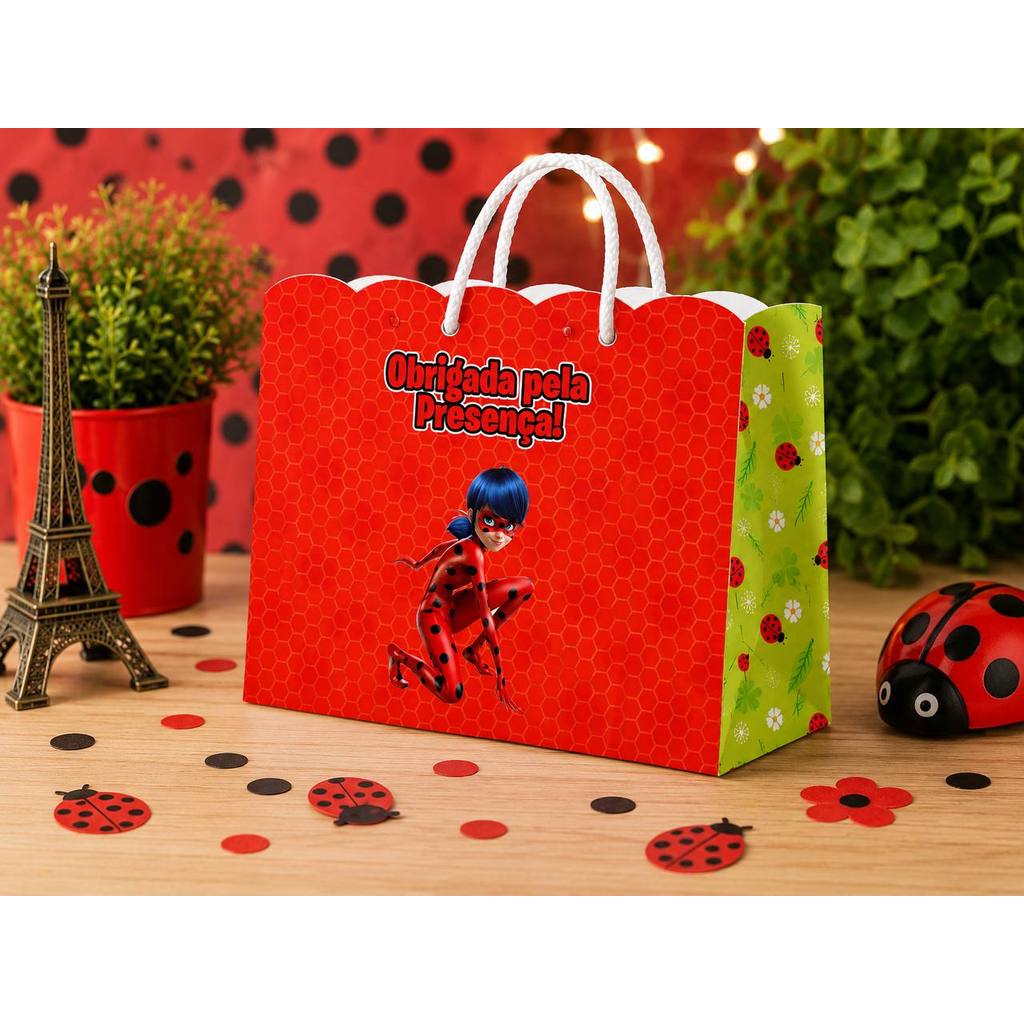 Sacolinha personalizada Ladybug / lembrancinha festa / aniversario