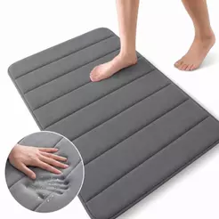 Tapete Antiderrapante para Banheiro Lavabo e Quarto Microfibra Absorvente Secagem Rápida 60x40cm