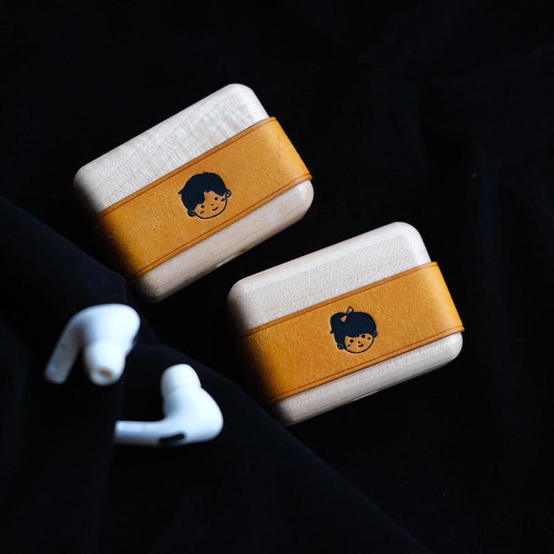 Adequado para novo Apple airpods pro2 geração caso protetor letras de couro cria