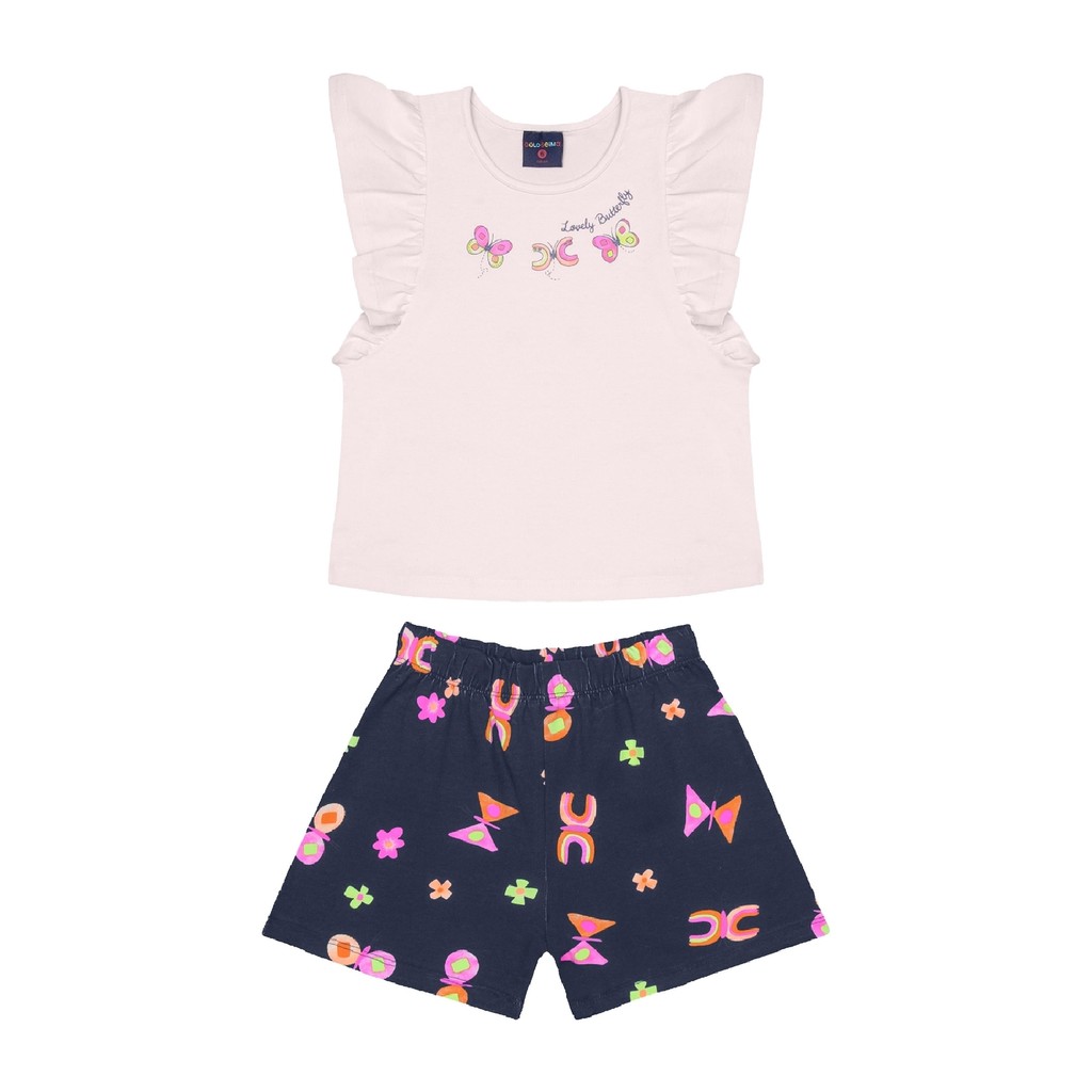 Conjunto Blusa e Short em Cotton Guloseima