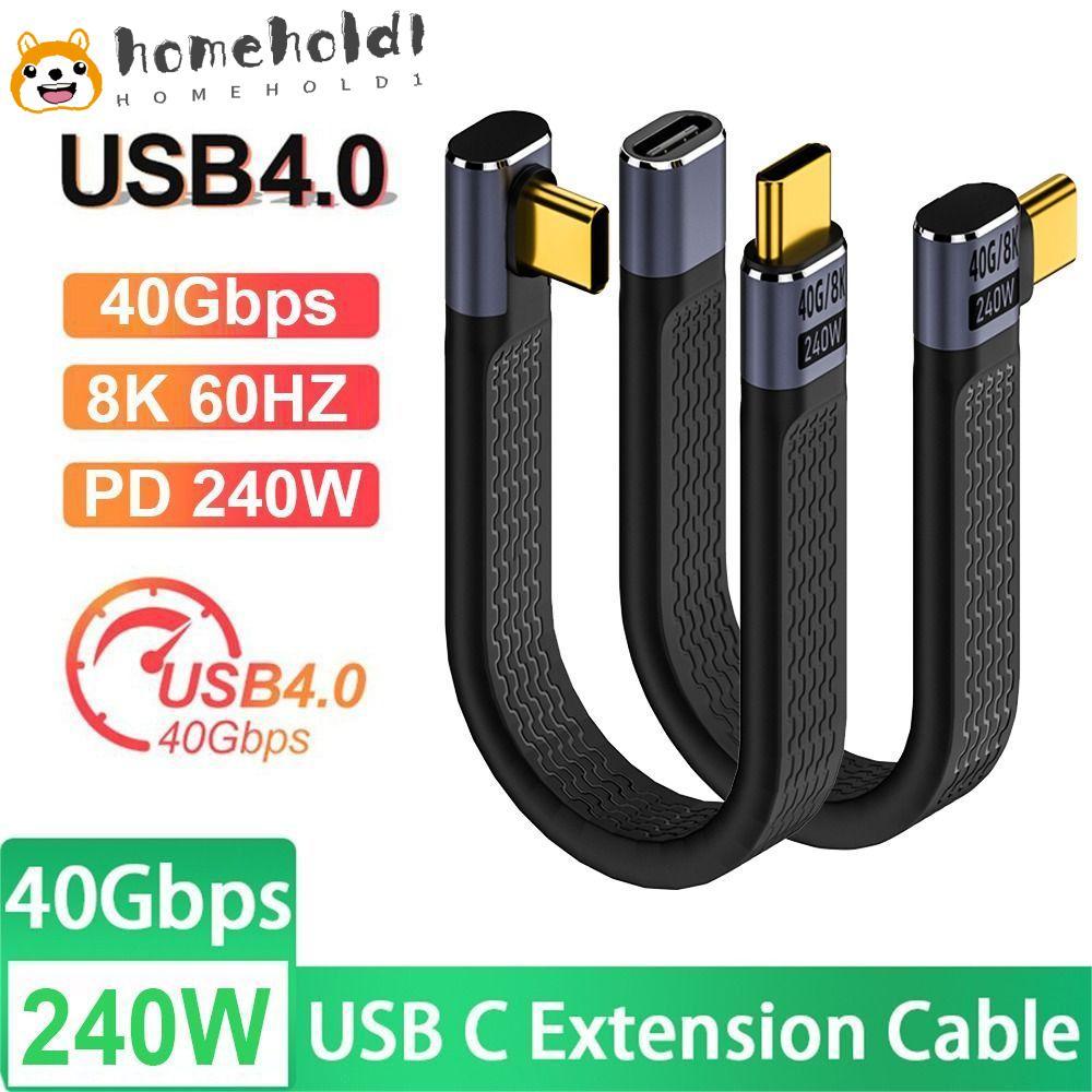Cabo HOMEUVOE 40 Gbps USB4.0 , Chip E-Marker De Carregamento Rápido USB C Para Tipo , Telefone Celular