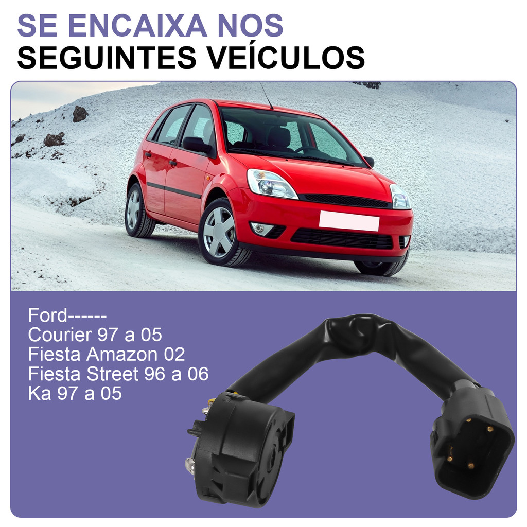 Comutador Elétrico De Ignição Partida Fiesta Street 96 A 06 Courier Ka · foto 2