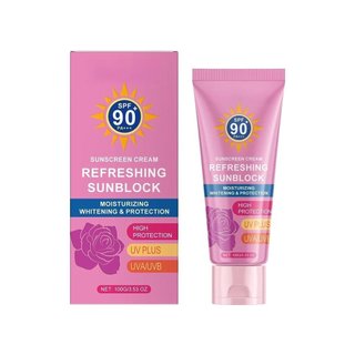 Protetor Solar SPF90, Loção Protetora Solar SPF90 PA+++ Protetor Solar para Uso Sob a Maquiagem, À Prova d'Água, Resiste