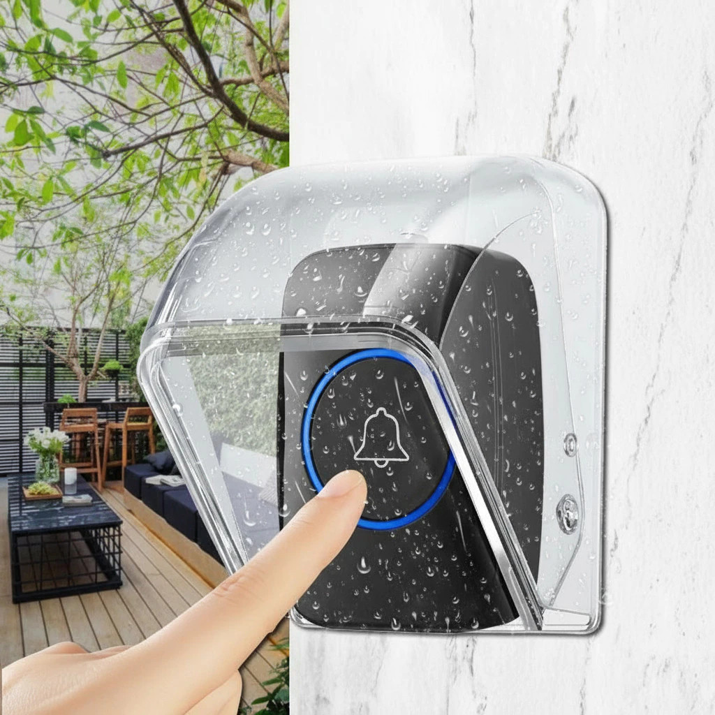 Capa protetora impermeável para campainha inteligente, proteção contra chuva e neve, fácil de instalar, formato