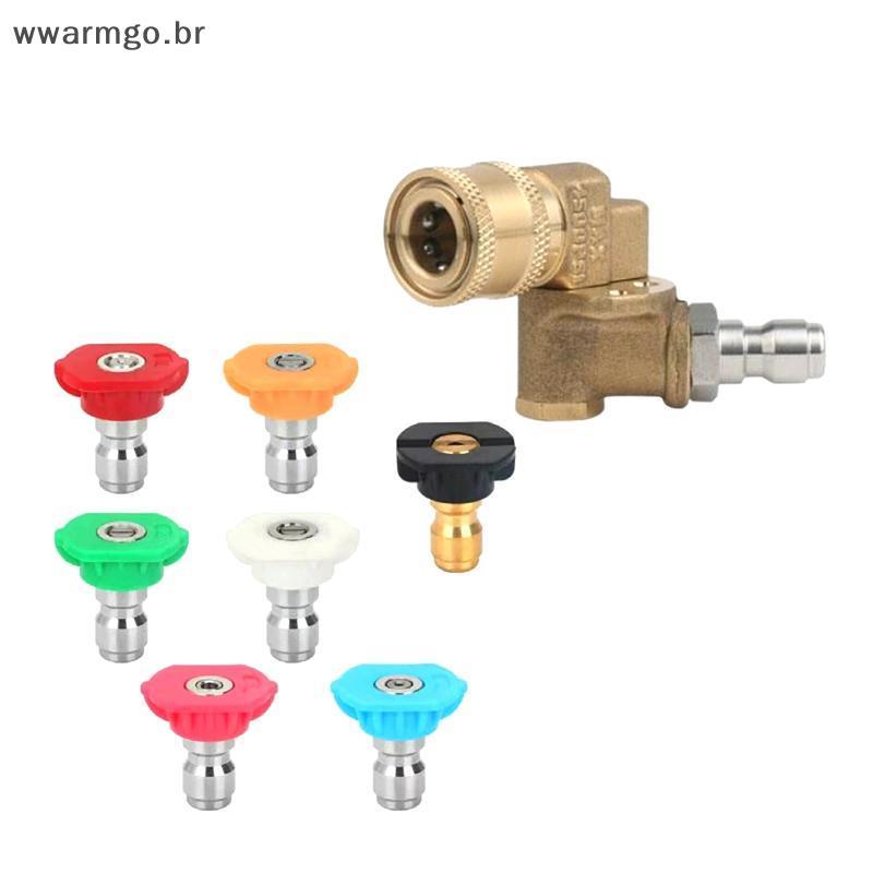 WWARM 180 ° Acoplador De Lavadora De Pressão Pivô Com 5 Pontas De Bico E Limpador De Calhas