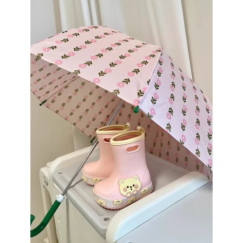 Bebê guarda-chuva crianças engrossado reforçado jardim de infância Manual escolar bonito leve menina menino