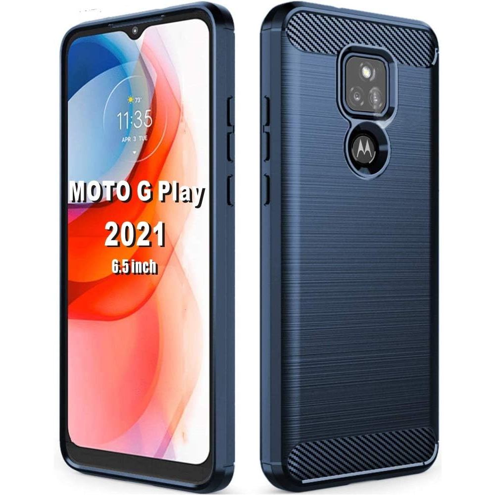 Capa para Moto G Play 2021, Capa para Telefone Motorola G Play 2021, Fibra de Ca