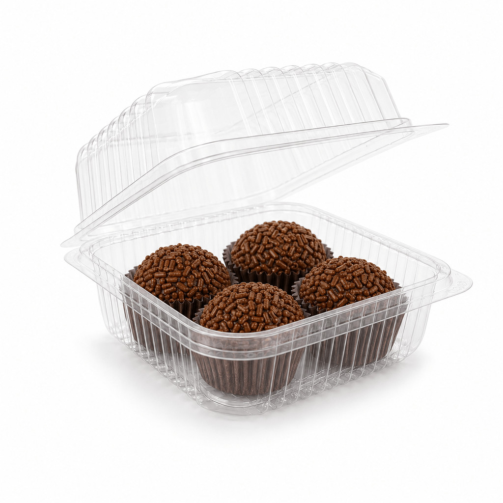 Kit 10 a 50 Potes Quadrados para Confeitaria, Salgados e Festas