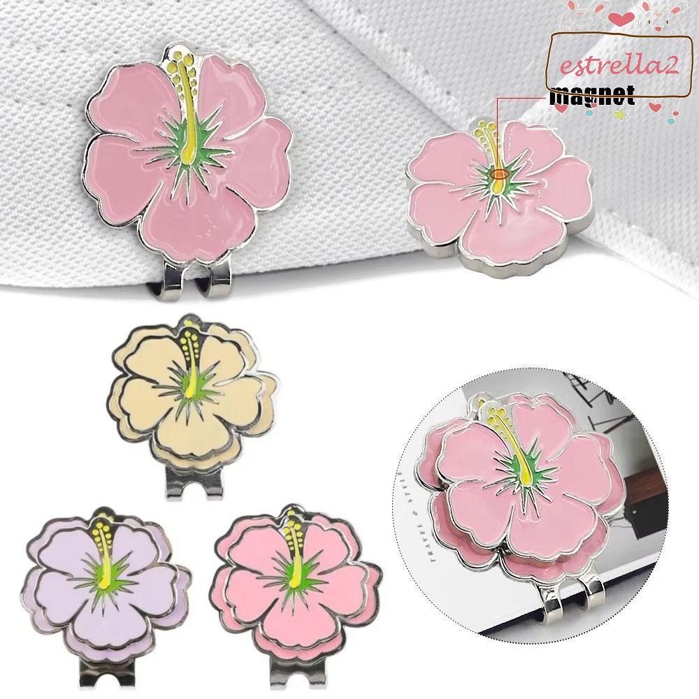 Marca De Bola De Golfe AESTRELLA , Clipe De Boné Em Forma De Flor , Marcador De Chapéu De Metal Durável Com Posição