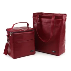 Kit Bolsa Sacola Pro + Térmica Move Grande Vermelho Cereja