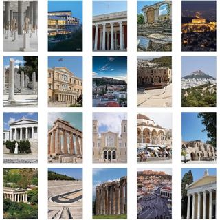 xtvinvm Cartões Postais de Viagem de Atenas, Grécia, Europa, do Mundo Todo, Pacote de Cartões Postais Vintage para Envio