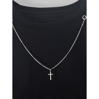 Corrente de roupas de aço de titânio fivela de duas cabeças camiseta corrente cruz pingente de duas cabeças gancho corre