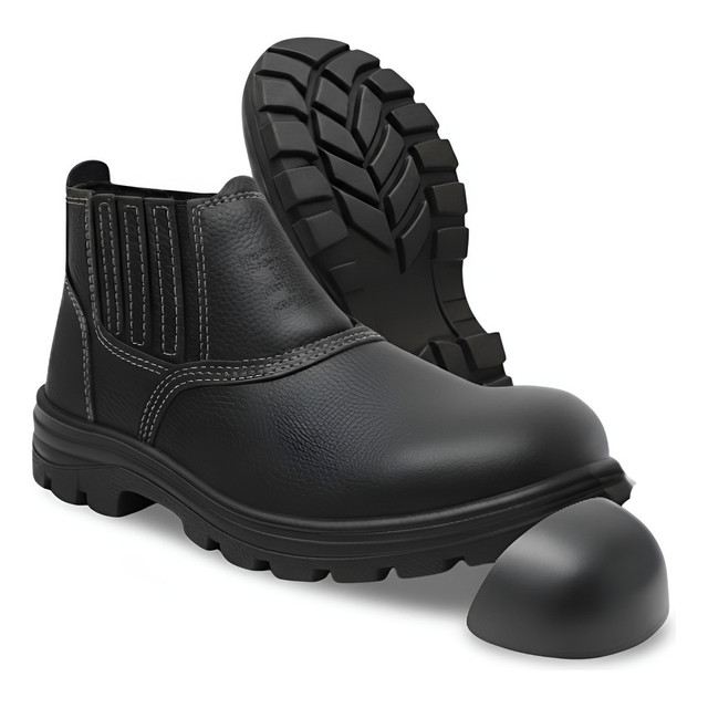 Bota Botina Segurança Masculina em Couro Macia Ultra Leve Com CA Produto Original