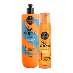 Kit Finalização Cachos Haskell Se Curve 3ABC – Modelador de Cachos 500g + Mousse Forma Cachos 180ml, Antifrizz até 72h