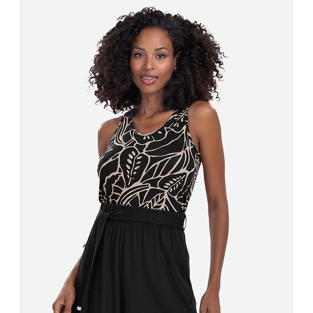 Regata Feminina Estampada Rovitex Preto