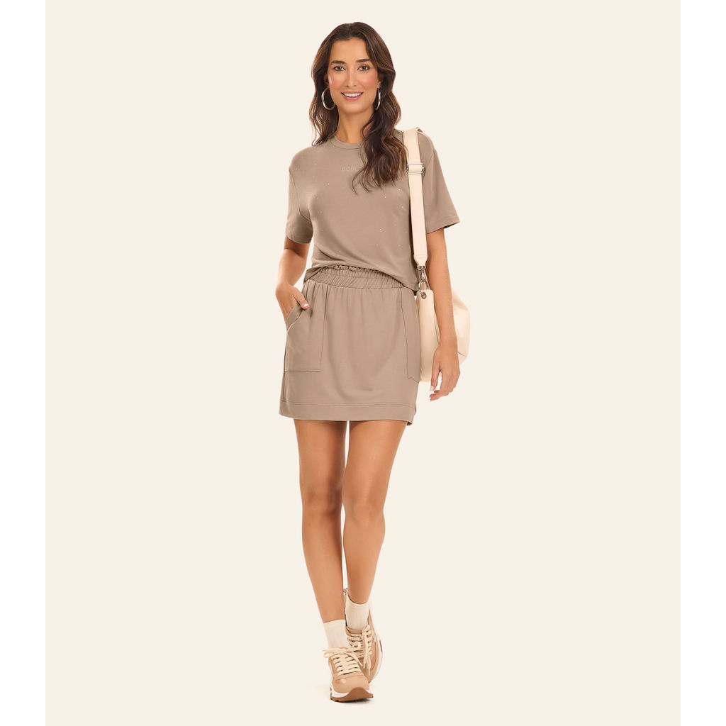 Blusa Feminina Molecotton de Viscose Rovitex Marrom