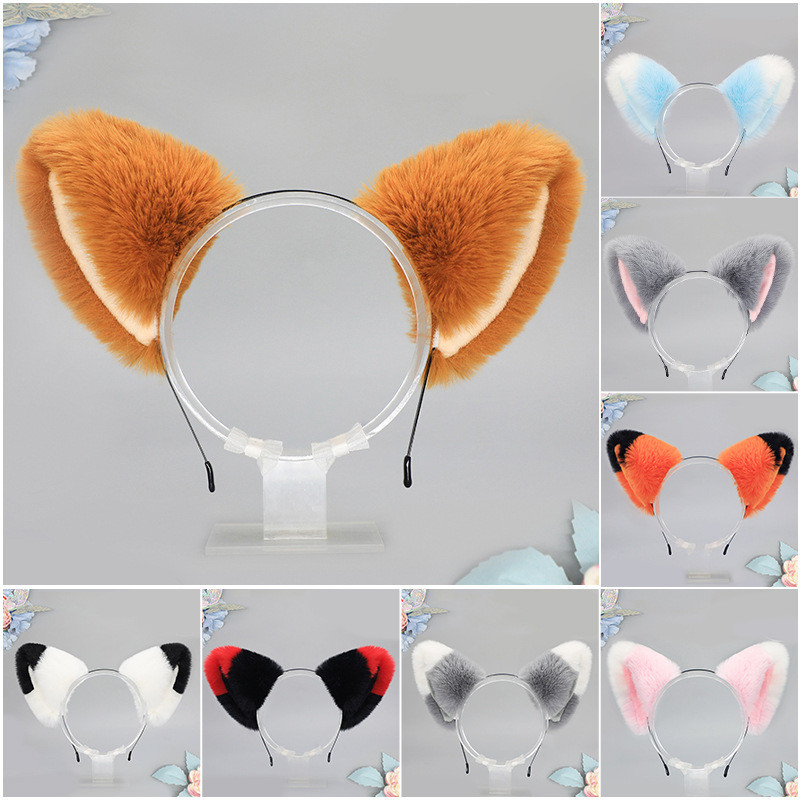 Drop-shipping de acessórios de cabelo artesanais: tiara de orelhas de gato lolita, acessório de cabelo kc, acessório de