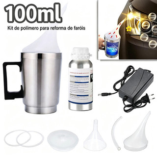 100ml Polímero Revitalizante Para Vidro De Farol De Carro Com Conjunto De Copo Atomizador De Vapor