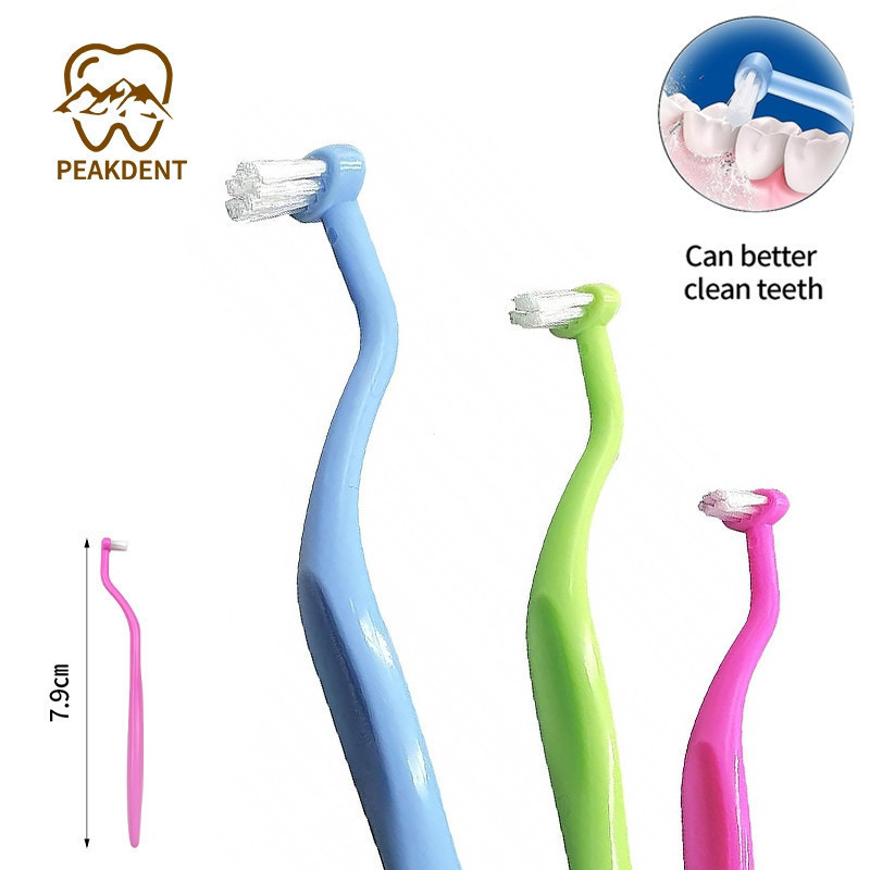Cabeça de Escova de Dentes Elbow com Bandas de Correção, Cerdas Pequenas e Macias, Higiene Oral para EO38