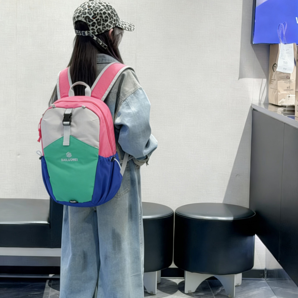 Crianças ao ar livre leve lazer esportes montanhismo saco das mulheres dos homens contraste cor pequena mochila feminina