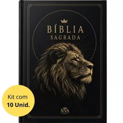 Kit 10 Bíblias Sagradas | NVA | Palavras de Jesus em vermelho | Leão de Judá