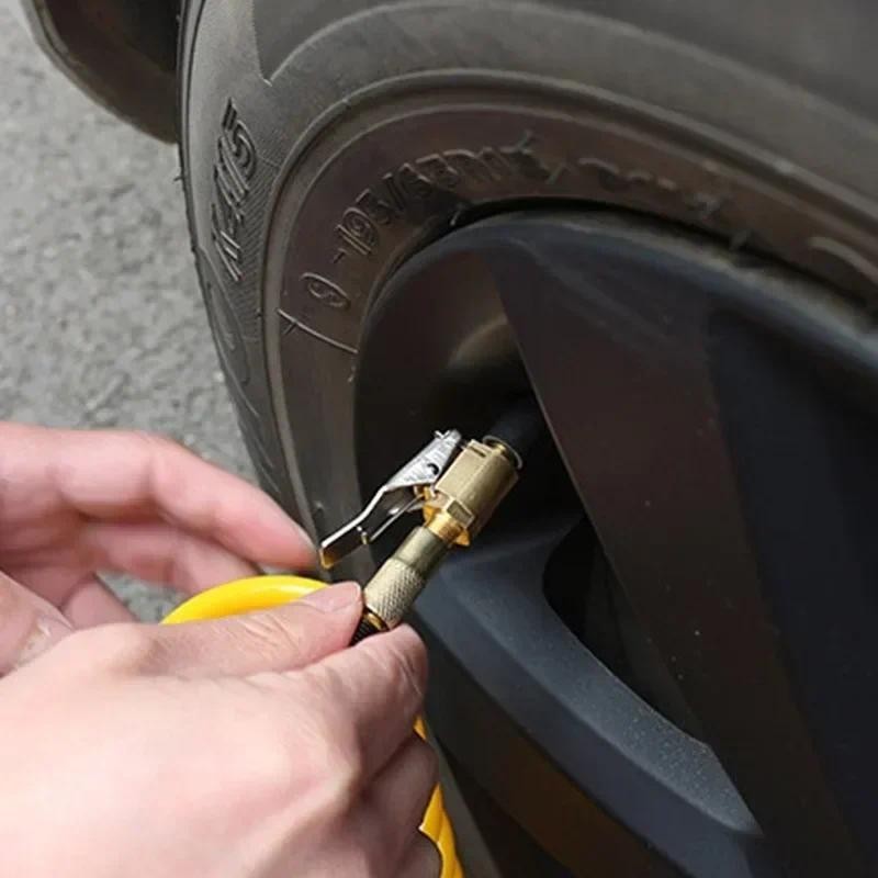 Diferentes Tipos De Pneu De Carro Roda Ar Chuck Inflator Bomba Válvula Clipe Braçadeira Conector Adaptador Acessórios Do