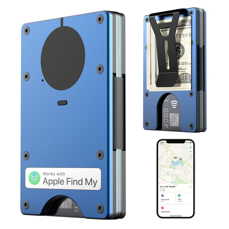 Suporte de carteira rastreável com Chip Apple Airtag integrado com posicionament