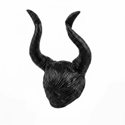 Máscara Touca Malévola Chifre Maleficent Feminina Cor Preto