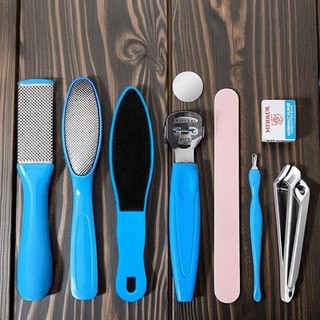 8 em 1 raspador de pé dispositivo Pedicure esfoliante calos pé moedor único calcanhar plaina pé arquivo pele pé esfregan