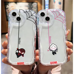 Para iPhone 17 Pro Max 16 15 14 13 12 11 Pro Xs XR Capa De Celular De Homem‑Aranha Fofo
