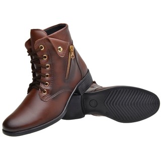 Bota Botinha Feminina Cano Curto Coturno Feminino Cano Curto Medio Salto Baixo
