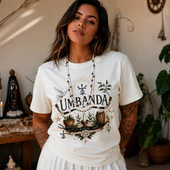 Camisa Religiosa Umbanda Camiseta Gira Exu Casa Terreiro Unissex Algodão Lançamento Plus Size