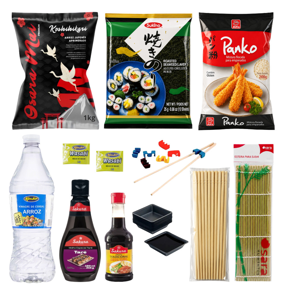 KIT SUSHI - SUSHI EM CASA - CULINÁRIA JAPONESA
