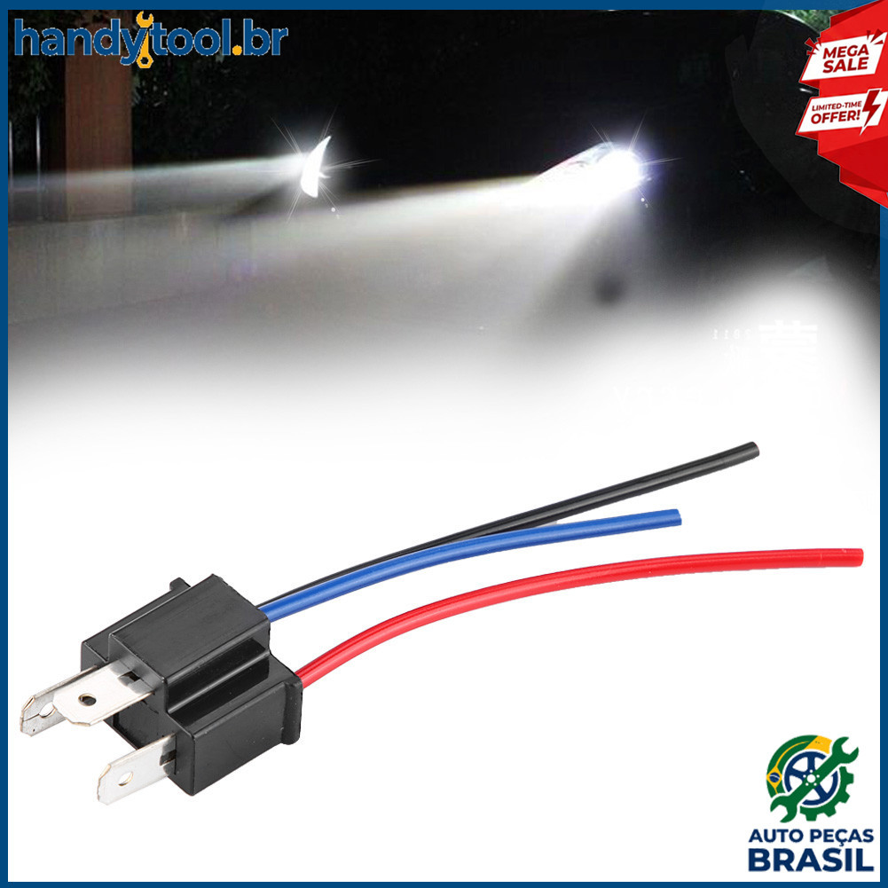 ERYUE Heavy Duty H4 Conector de Extensão de Cabeça Macho Tomada com Chicote de Fios para Fácil Instalação Compatível e