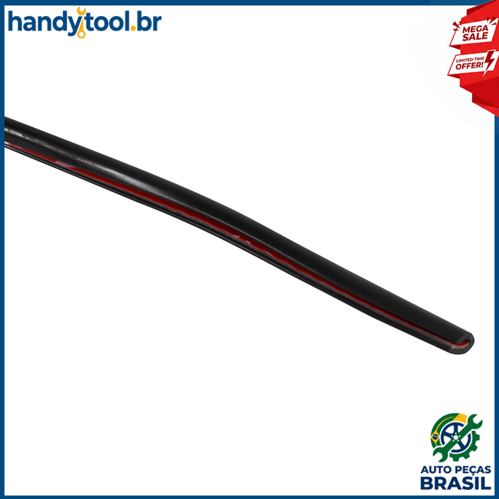 SHUAIGUO Tira protetora de borda de porta de carro de borracha de 5 m Feito de borracha oferece proteção máxima de