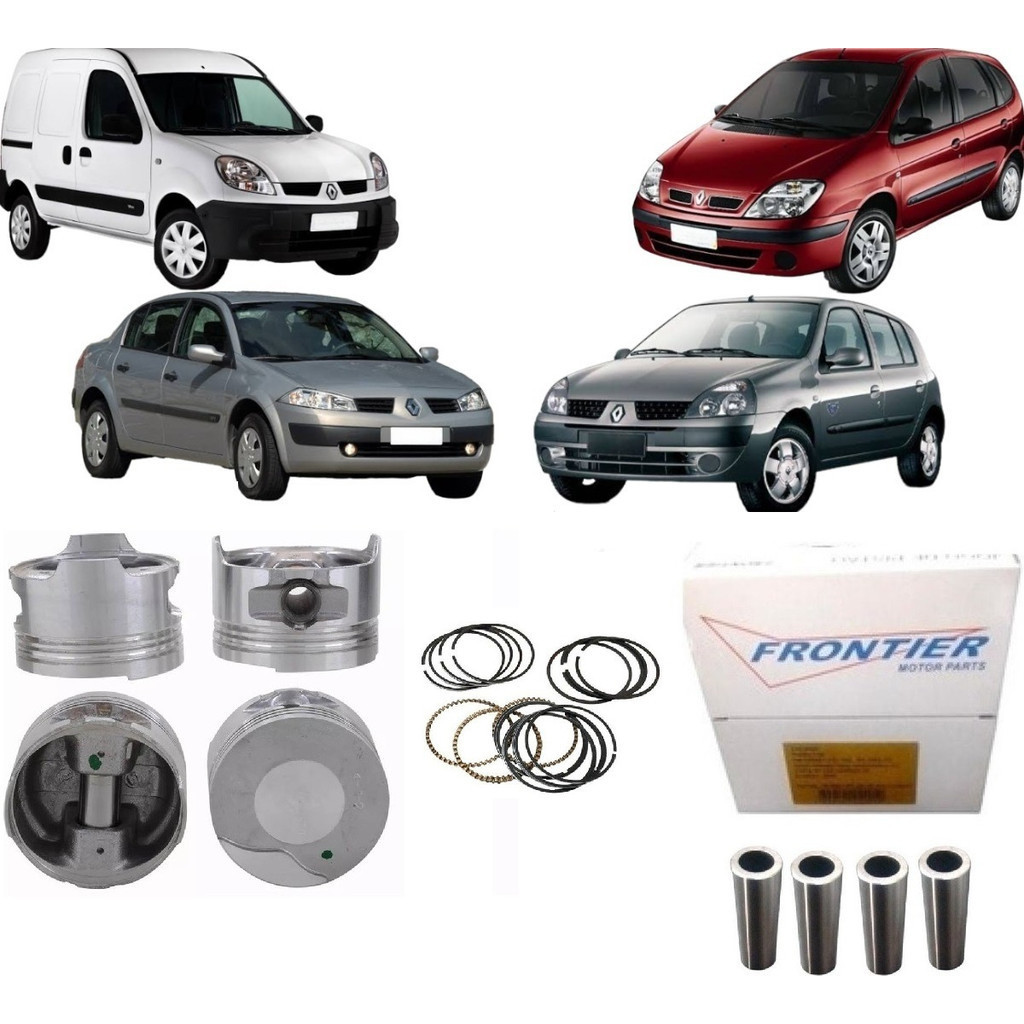 Pistão C Aneis 0,50 Clio Megane Scenic 1.6 16v Gas/ Flex K4m
