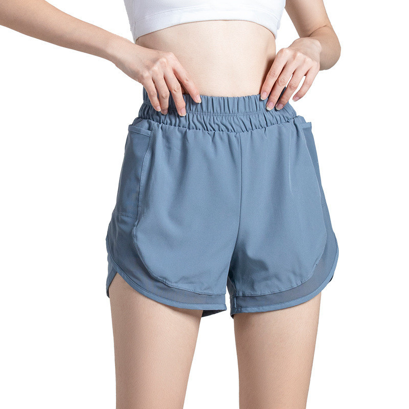 Verão malha bolso esportes Anti-reflexo calças soltas correndo lazer Fitness esportes Shorts