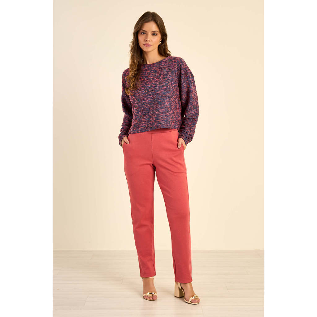Blusão Feminino Tweed Mesclado Marialícia Rosa · foto 2
