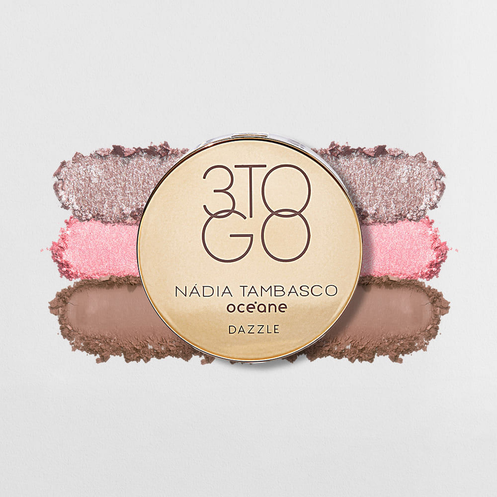 Trio de Sombras Nádia Tambasco By Océane - 3 To Go Palette Dazzle 7,8g
