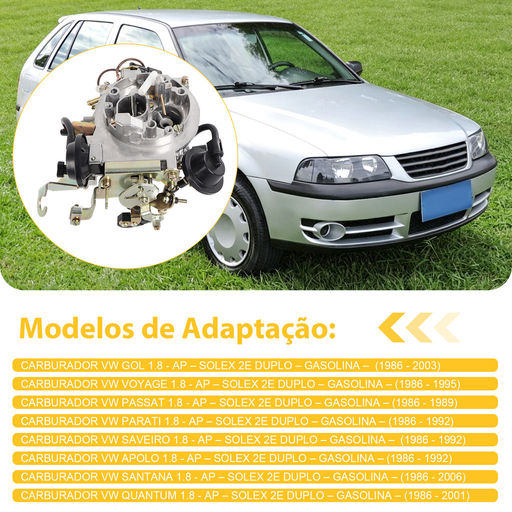 Carburador Ap 2e 1.8 Gasolina Gol Santana Parati Saveiro 1989 1990 1991 1992 — imagem 2 de 2