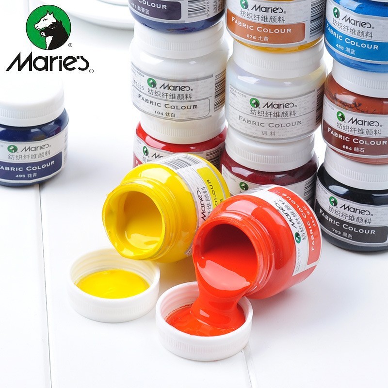 Marley pigmento têxtil DIY roupas pintadas à mão camiseta sapatos de lona 50ML pigmento de fibra têxtil tingido não desb