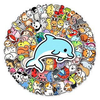 100 Pçs Bonito Dos Desenhos Animados Animal DIY Na Moda Decalque Adesivos Para Bagagem Skate Geladeira Telefone